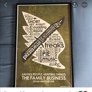 Supernatural framed poster